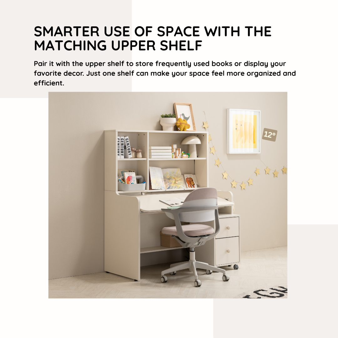 Comme Junior Adjustable desk with upper shelf