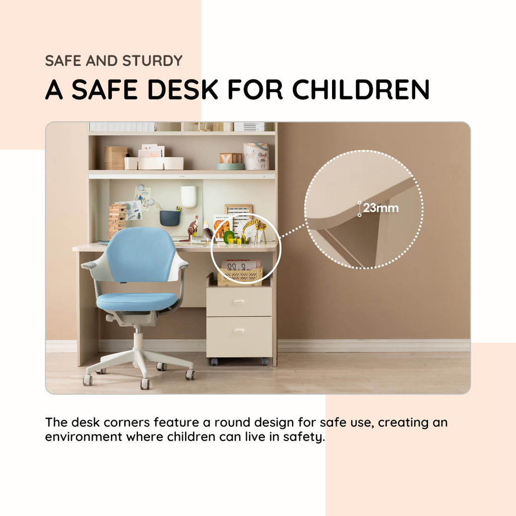 Ronan Adjustable Desk with Upper Door Shelf