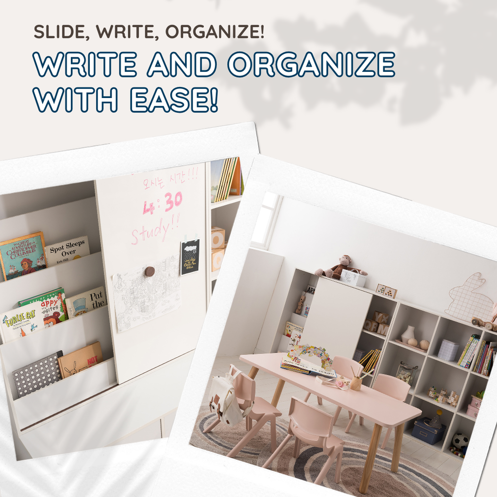 Comme Kids Magnetic Sliding Bookshelf