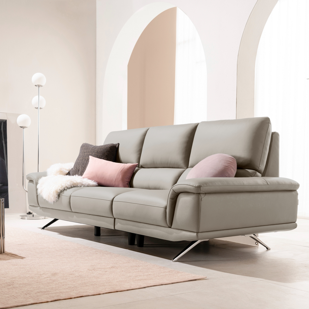 Miyu 4-Seater Natural Leather Sofa