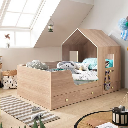 Blue Label Mini House Bed with 3 Drawers